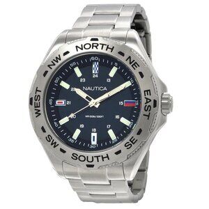 FX04652B NWT Nautica Fashion Men's Quartz Steel Authentic Watch